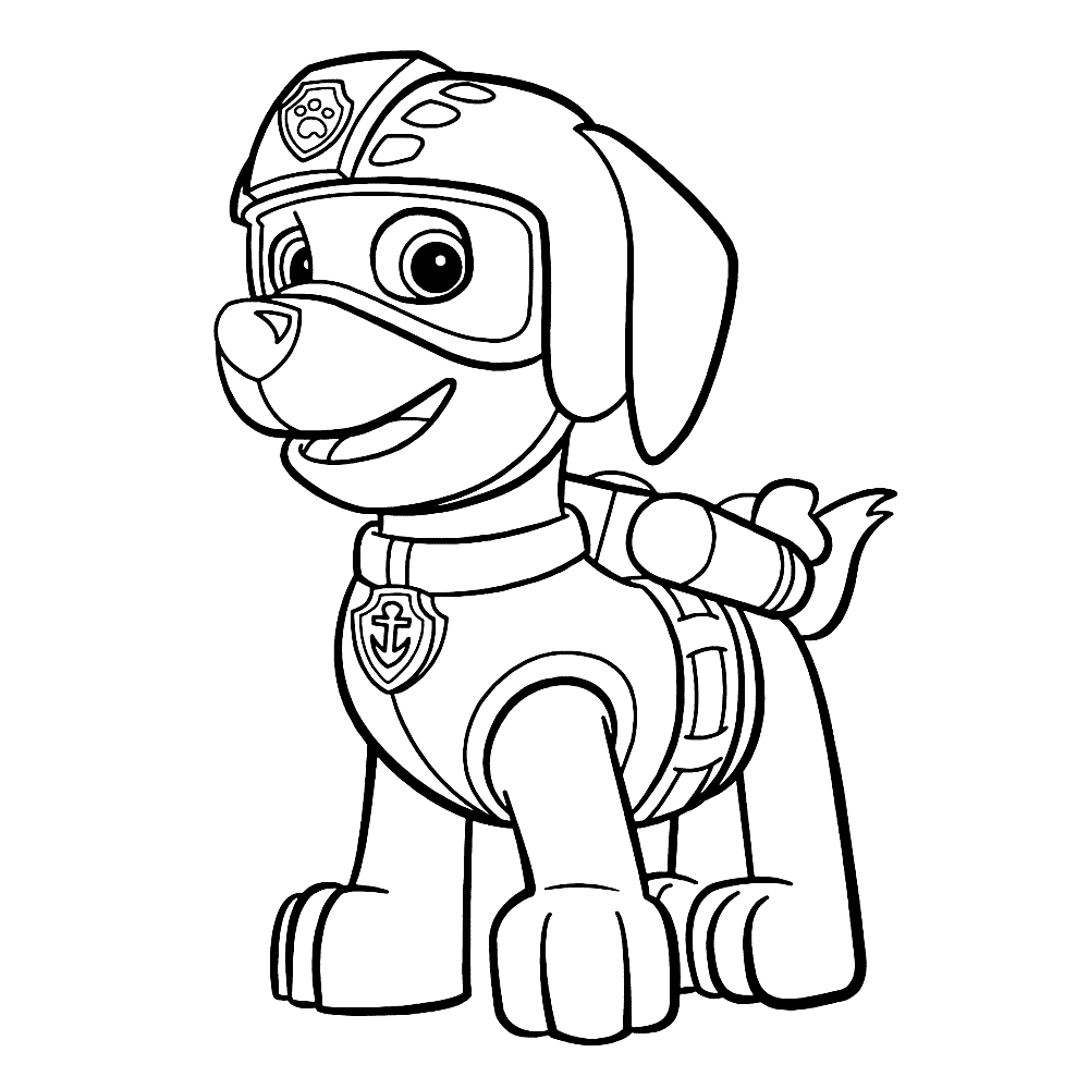 Kleurplaat - Paw Patrol - Zuma -Chassé Theater Breda