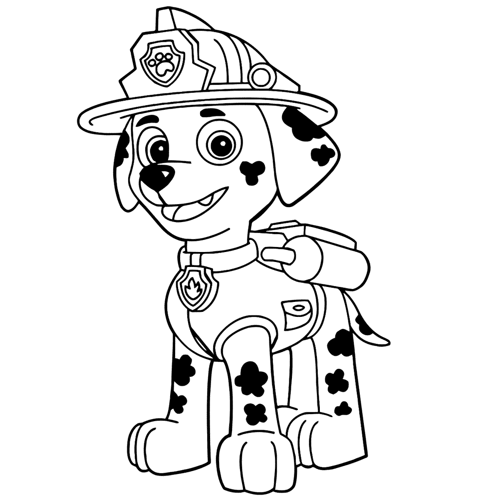Kleurplaat - Paw Patrol - Marshall -Chassé Theater Breda