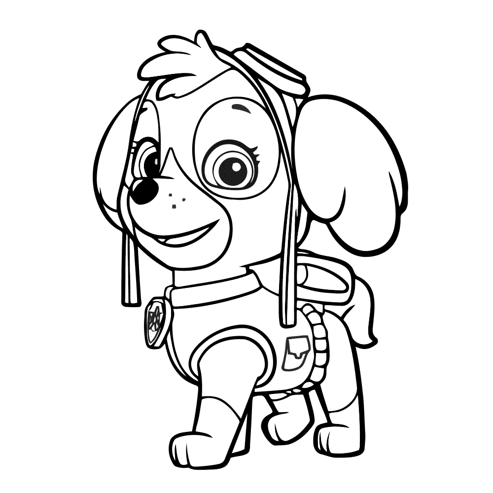 Kleurplaat - Paw Patrol - Skye -Chassé Theater Breda